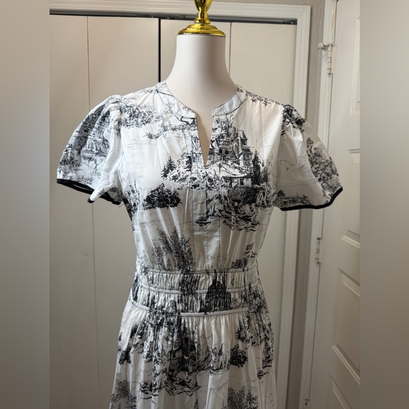 Umgee Black and White Scenic Maxi Dress - Picture 3 of 10